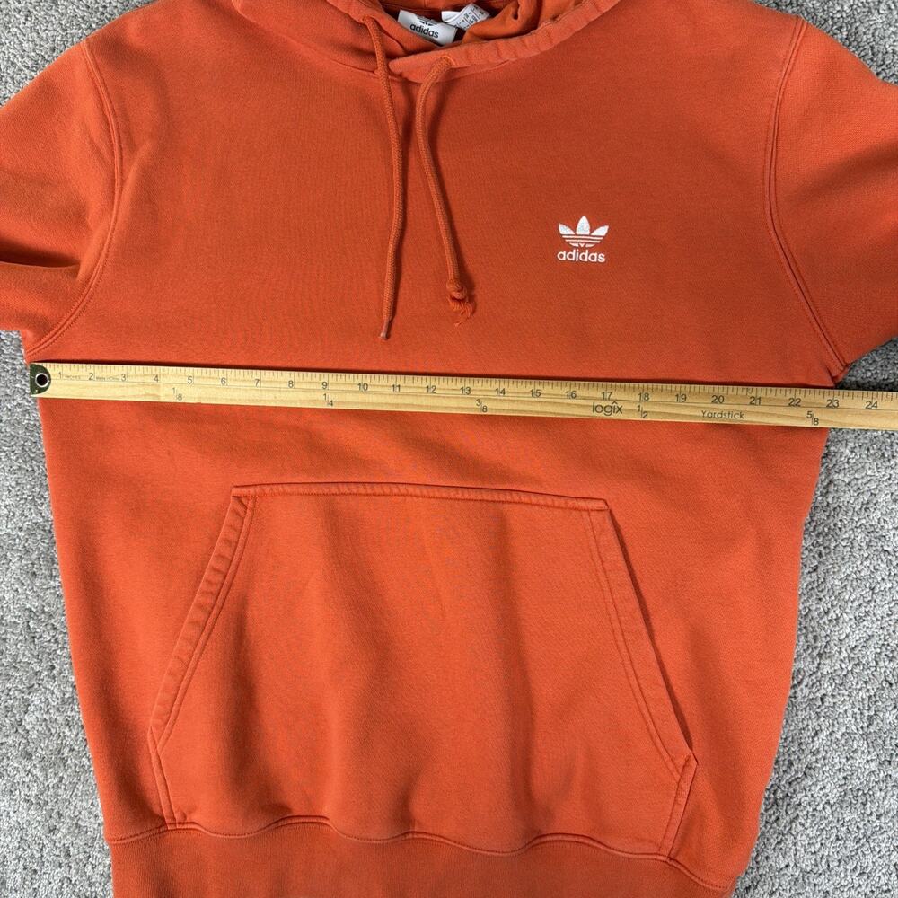 Adidas Originals Hoodie Mens L Rust Red Essentials Trefoil Pullover Sweatshirt - Picture 6 of 10